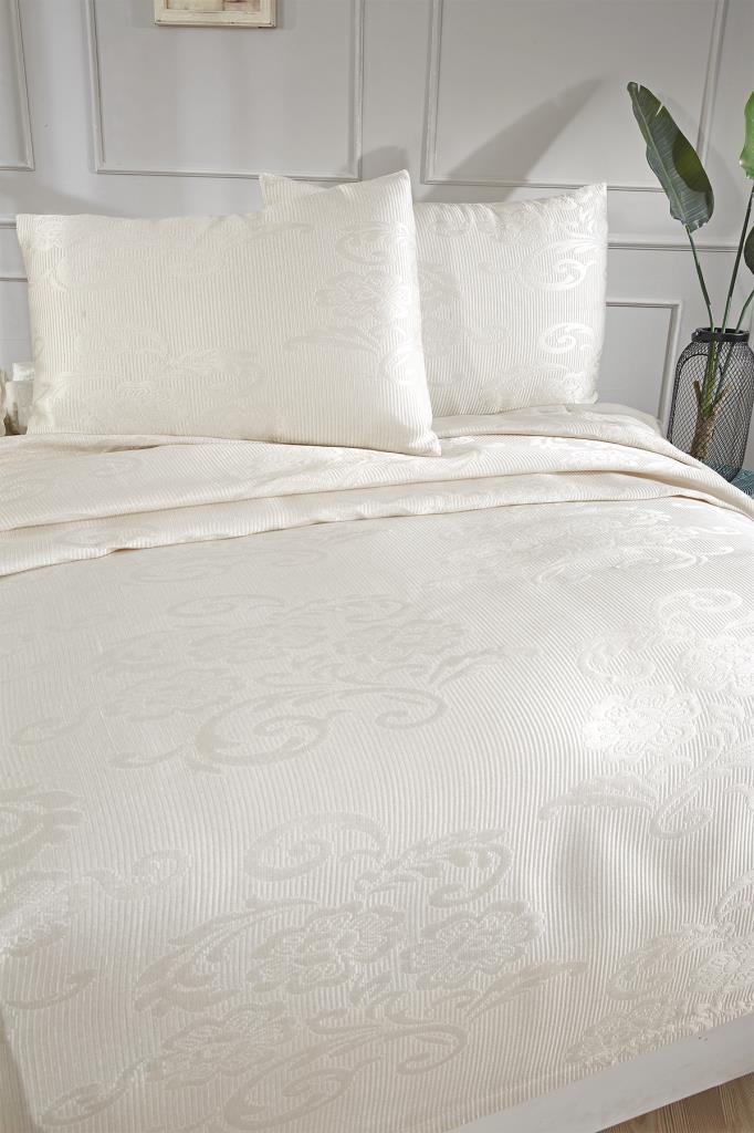 Dowry World Tulip Double Bedspread - Cream