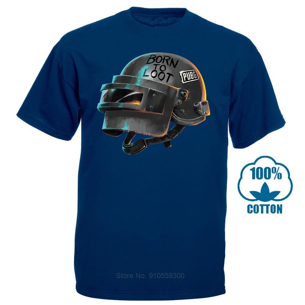 Playerunknown'S Battleground Pubg Born To Loot Black T Shirt Gift For Gamer Cartoon T Shirt Men Unisex New Fashion Tshirt