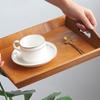 Vintage Wooden Tray Food Fruit Plate Vintage Color Dining Room Kitchen Handle Decoration Solid Wood Tray