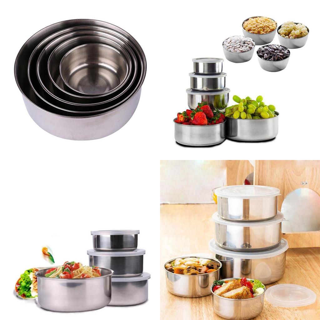 Versatile Stainless Steel Crisper Set With Sealed Lids For Long-lasting Freshness