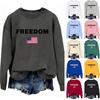 Women's Fashionable And Casual Long Sleeved Printed Round Neck Sportswear Pullover, Slim Fit T-shirt Top