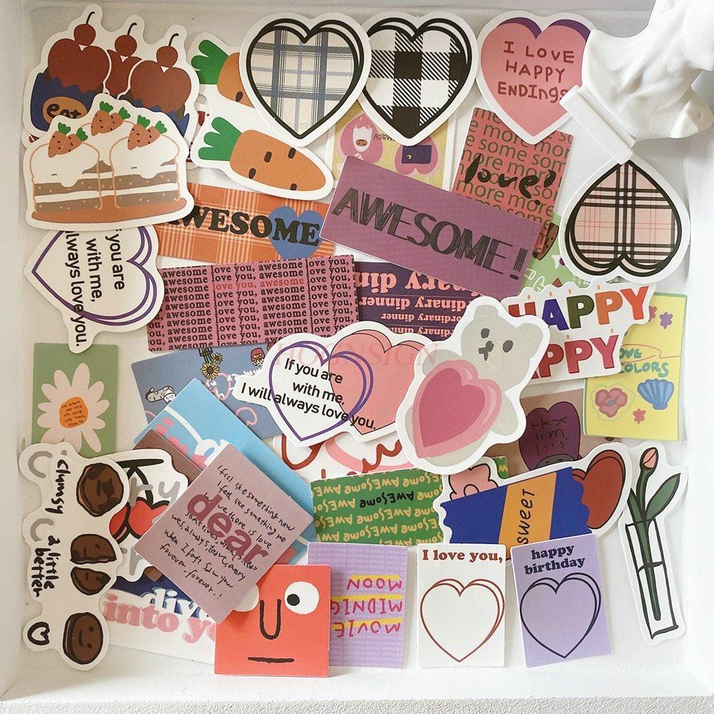 1set Cartoon Cute Handbag Stickers, Luggage, Mobile Phone, Trolley, Skateboard, No Glue, Waterproof Stickers