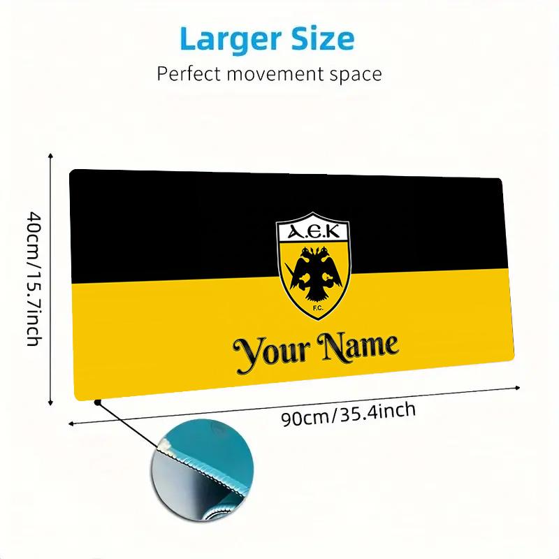Aek F2 Custom Name Large Size Mouse Pad Large Gaming Table Cushion Non-slip Laptop Tablet Big Mousepad XXL Mat Mini PC Playmat With Lock edge