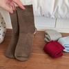 Boneless Anti-pilling Autumn and Winter Socks Solid Color Mid-calf Socks Versatile Socks for Women