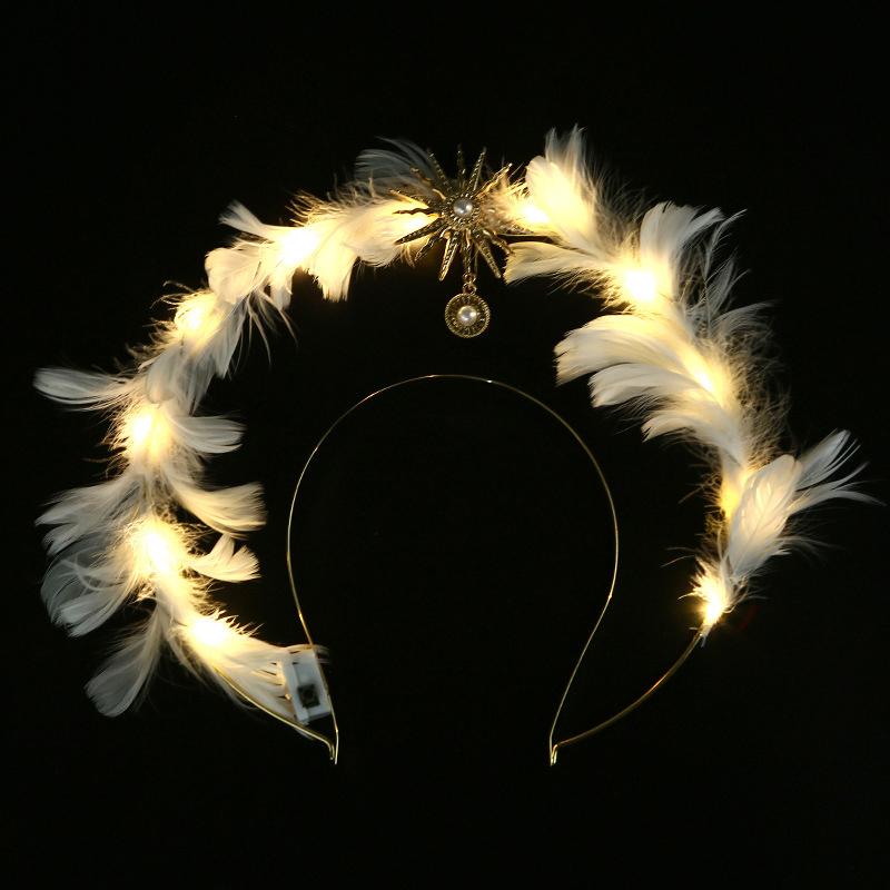 

1 комплект белых крыльев, перьев, Лолита, богиня, Хэллоуин, рождественский костюм, аксессуар для женщин и девочек, вечеринка, наряд, повязка на голову в виде ангела