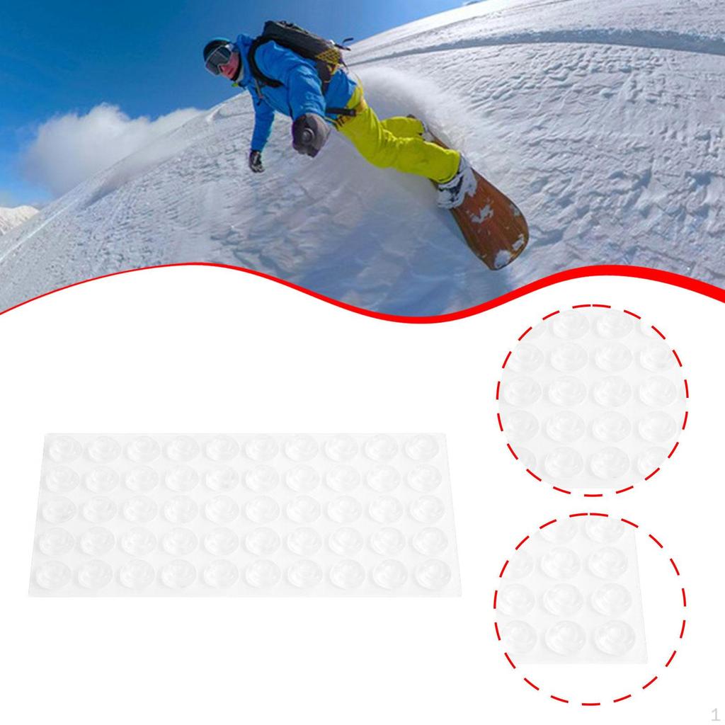 50 Sztuk Nakładki Antypoślizgowe na Snowboard Silikonowe Kolce Antypoślizgowe Lekkie Mata Samoprzylepne Odpowiednie do