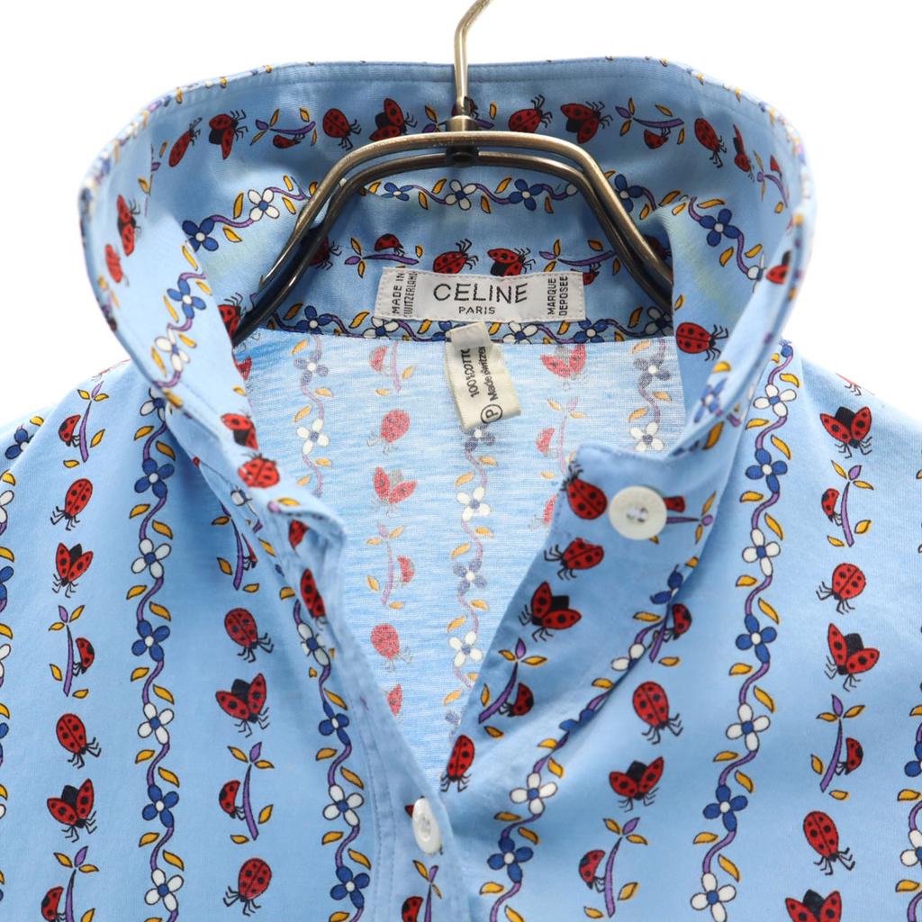 Celine 90er Jahre Schweizer Herstellung Altes JCC Marienkäfermuster Langarmshirt 36 Damen Gebraucht