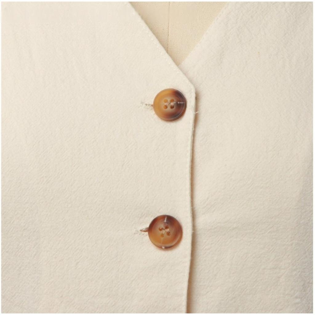 Fashion Vest, Pants, Patchwork, Cotton and Linen Casual Suit for Women