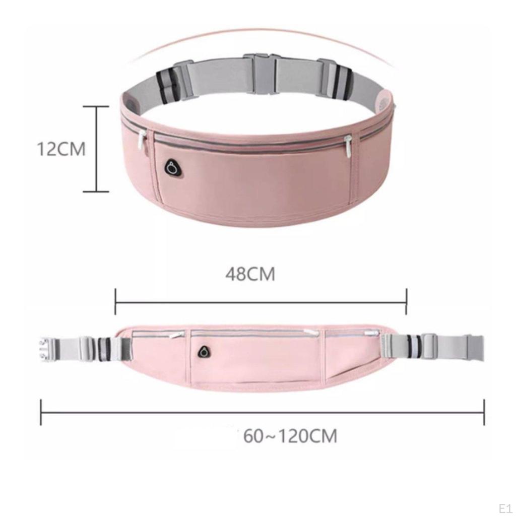 Reflective Running Waist Bag Water Resistant Waterproof Phone Holder Belt MultiCompartment Layout