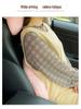 Cartoon Car Headrest Neck Pillow: Cute Plush Winter Lumbar Support for Women