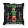 Nutcracker Doll Print Sofa Cushion Cover Pillowcase Home Decoration Party Car Bedding