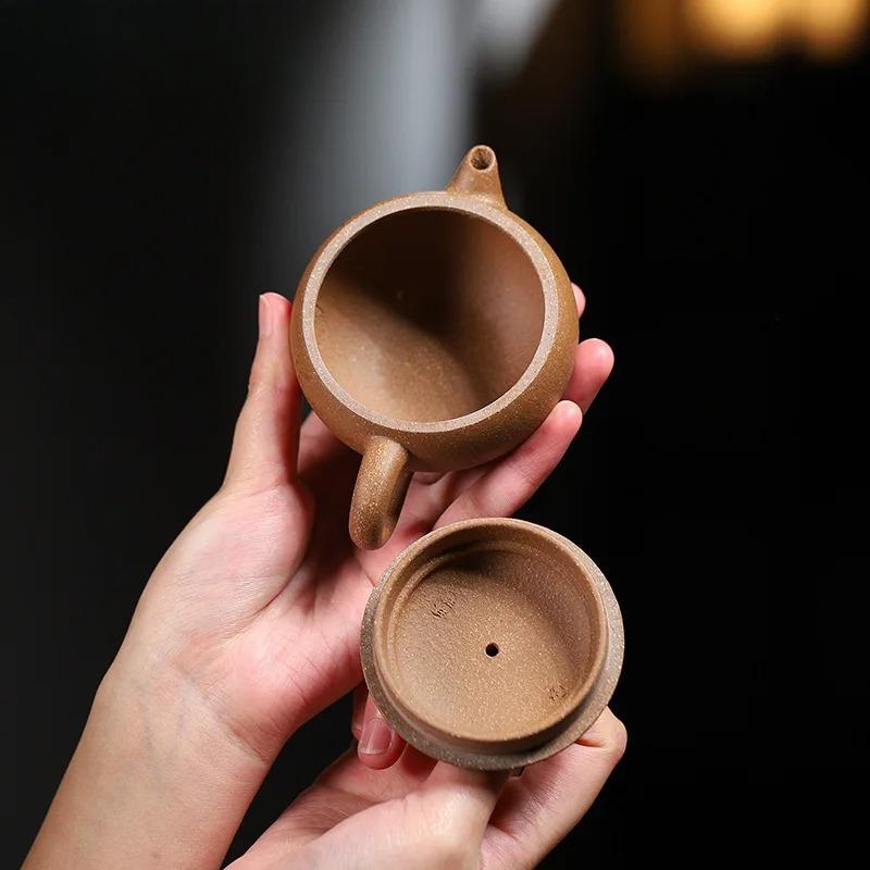 120ML Classic Yixing Purple Clay Teapot Handmade Pot Raw Ore Colorful Sectionmud Kettle Chinese Zisha Tea Set Drinkware Supplies