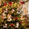 Wood Hanging Crafts for Christmas 12/24Pcs 2D Wooden Ornaments, Woodland Animal Decorations, Forest Durable Holiday Ornaments Creature Ornament Tree,