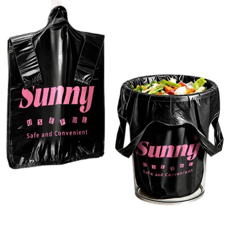 50Pcs Leakproof Trash Bags Printed Rubbish Bin Liners Practical Plastic Bags Dormitory