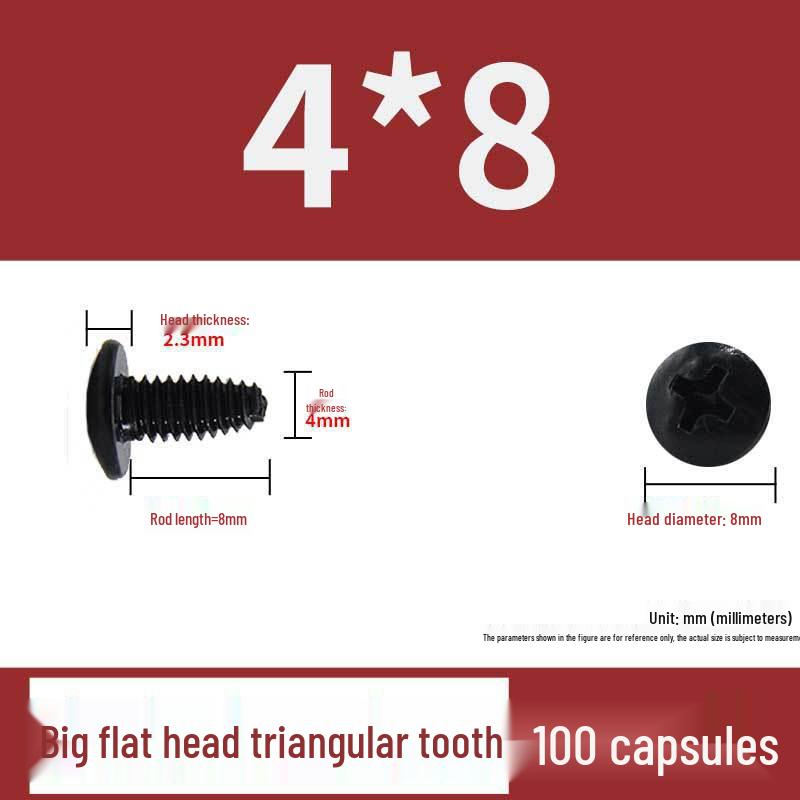 Hardened M4 Triangular Thread Phillips Self-Tapping Mushroom Head Wood Screw