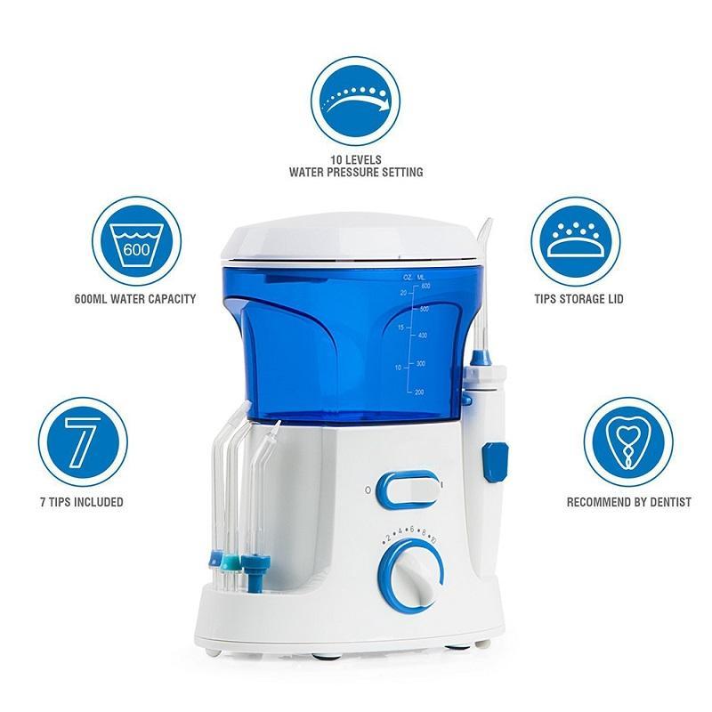 600ML Electric Dental Floss Oral Irrigator for Household Use Portable Tabletop Suitable For 7 Dental Floss Teeth For Homeuse