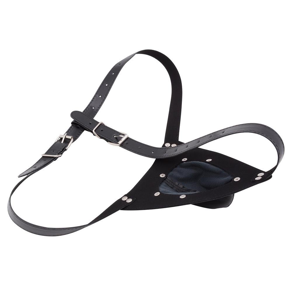 Men's Leather Chastity Underwear Detachable Bird's Nest Binding Sexy SM Toy Sexy Stage Male Slave Binding Training