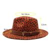Leopard Print Western Cowboy Top Hat Men And Women Woolen Felt Hat Jazz Hat Belt Top Hat
