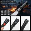 P900 LED Tactical Flashlight, High-Power Zoomable Handheld Torch, 1200mAh Rechargeable Lithium Battery, USB Charging for Camping