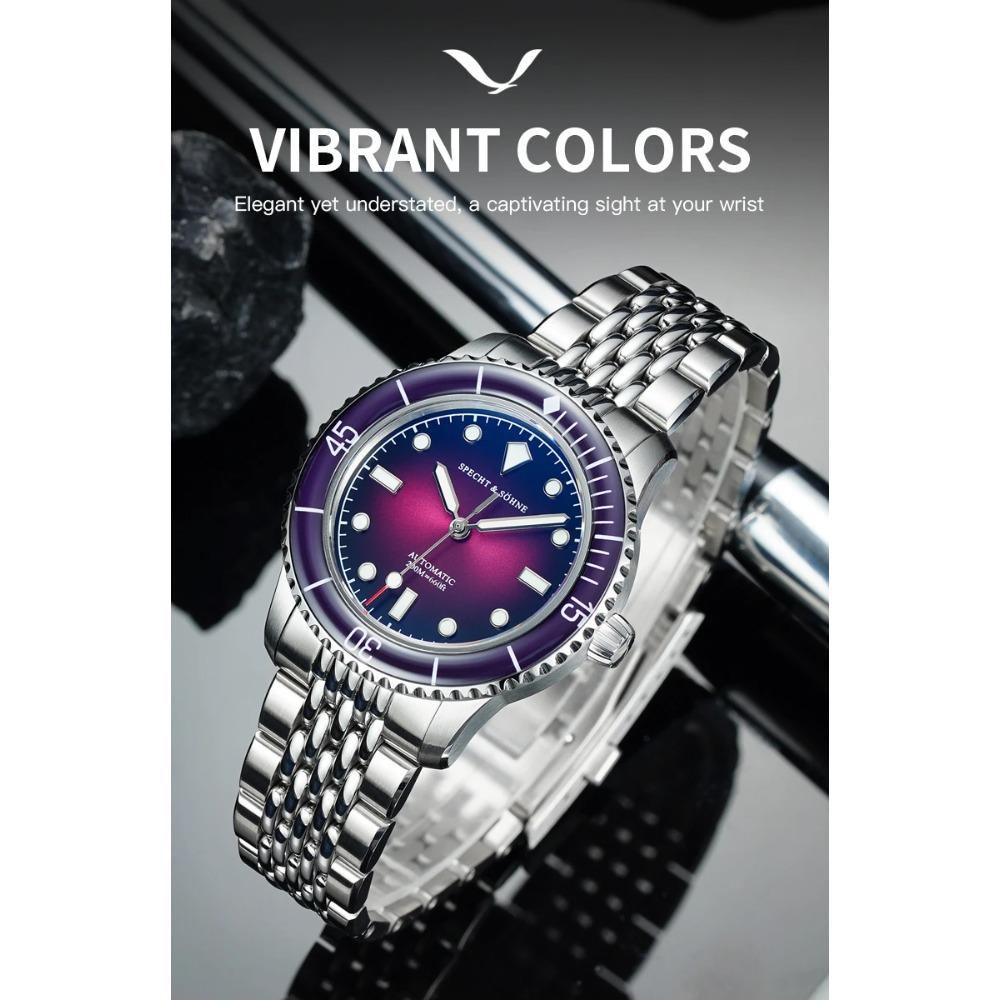 2026 New Specht & Söhne Dive Watch Miyota 8215 Mechanical Watches Bubble Domed Sapphire Crystal BGW9 Luminous 200M Waterproof