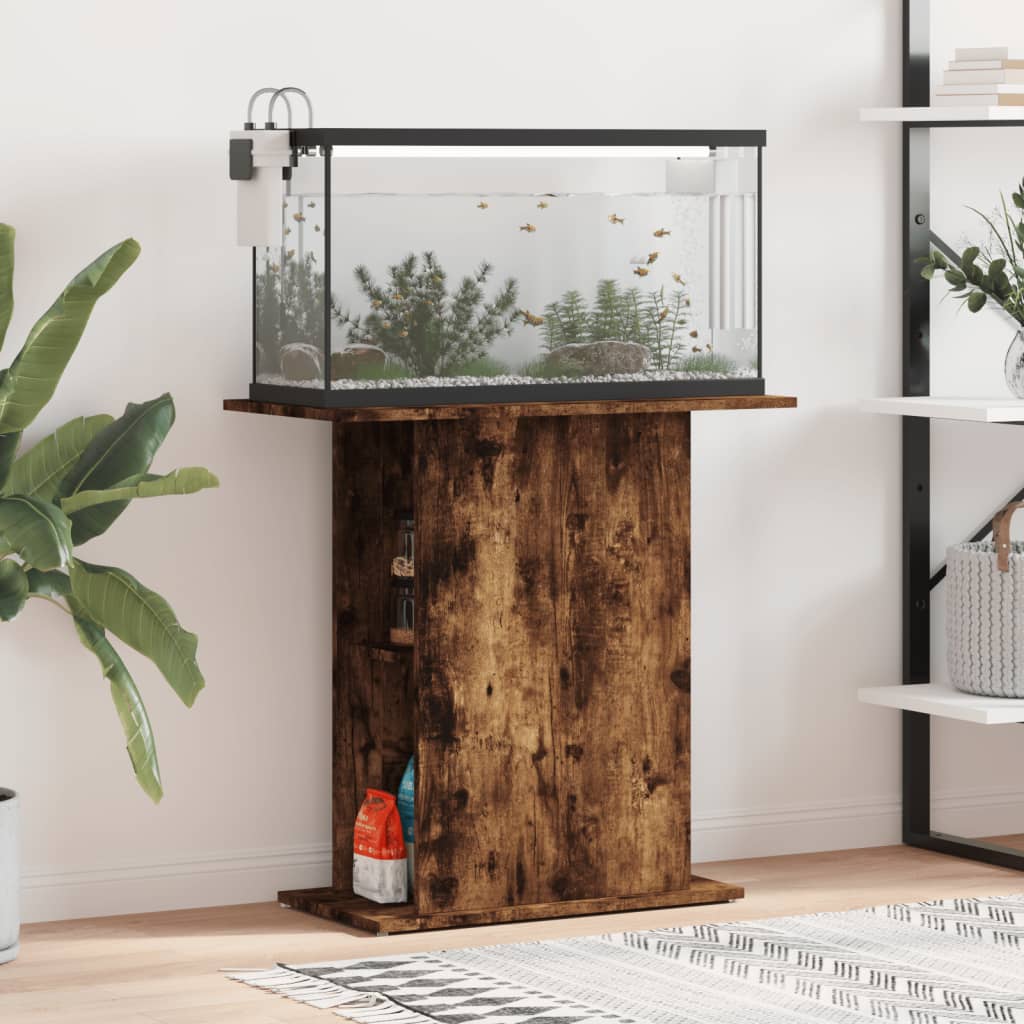 Minimalist Vintage Aquarium Stand - 75x36x72.5 cm for home or office decoration, aquarium base | Modern Aquarium Design | Vintage Wood Grain