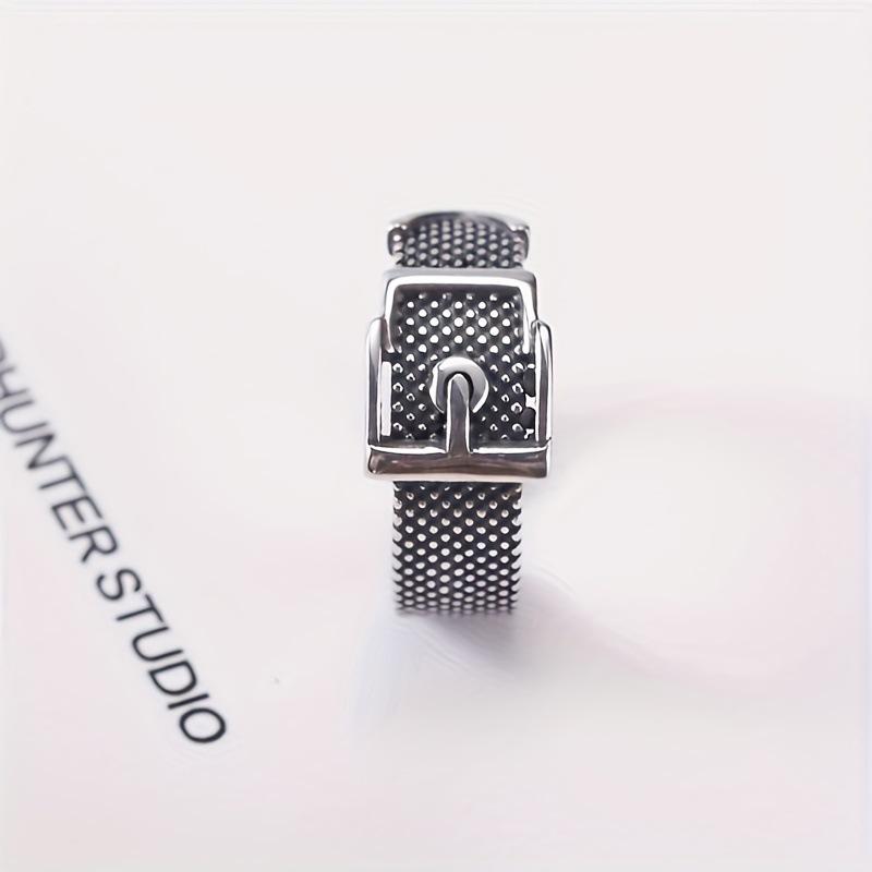 Gürtelschnallenring Trendiger Herren-Zeigefingerring Einfacher Retro-Hongkong-Stil Ring Schmuckdesign Punk