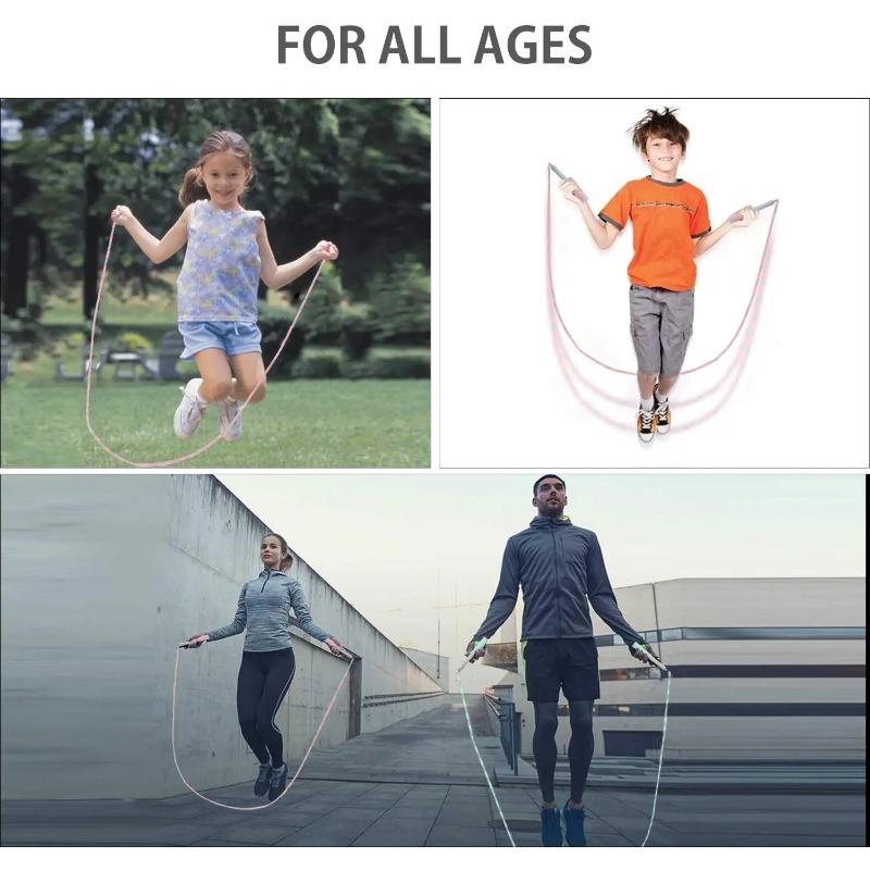 Soft Beaded Jump Rope Non-Slip Handle izable Fit Tangle-Free Segmented Fitness Skipping Rope Keeping Fit Training Playing