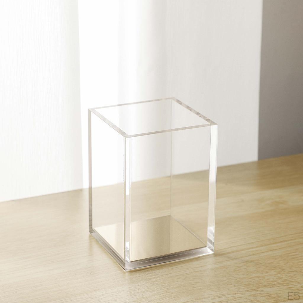 Organizer na pędzle Biurkowy Kubek na ołówki Organizer na artykuły papiernicze przybory szkolne i domowe Przezroczysty