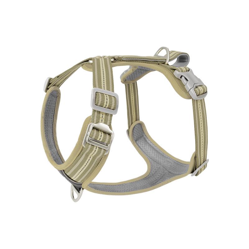 Shock-Absorbing Reflective Dog Harness with Double Handle for Large Breeds