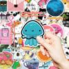 50 High-value Creative and Easy-to-tear Small Ear Series Graffiti Stickers Cute Jellyfish Decorative Stickers