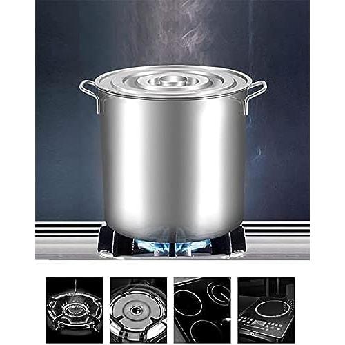 Pazzfre Induction-Compatible Stainless Steel Stockpot for Commercial and Home Use | Lid Included, Large Capacity 20-35cm, Suitable for Stewing and Sto