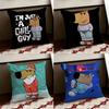 Anime CChill GGuy Cushion Cover Reversible Soft Durable Pillow Cover Home Car MultiScene Use for Daily Comfort
