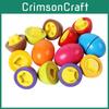 Educational Wooden Egg Shape Matching Toy For Brain Development Cognitive Skills