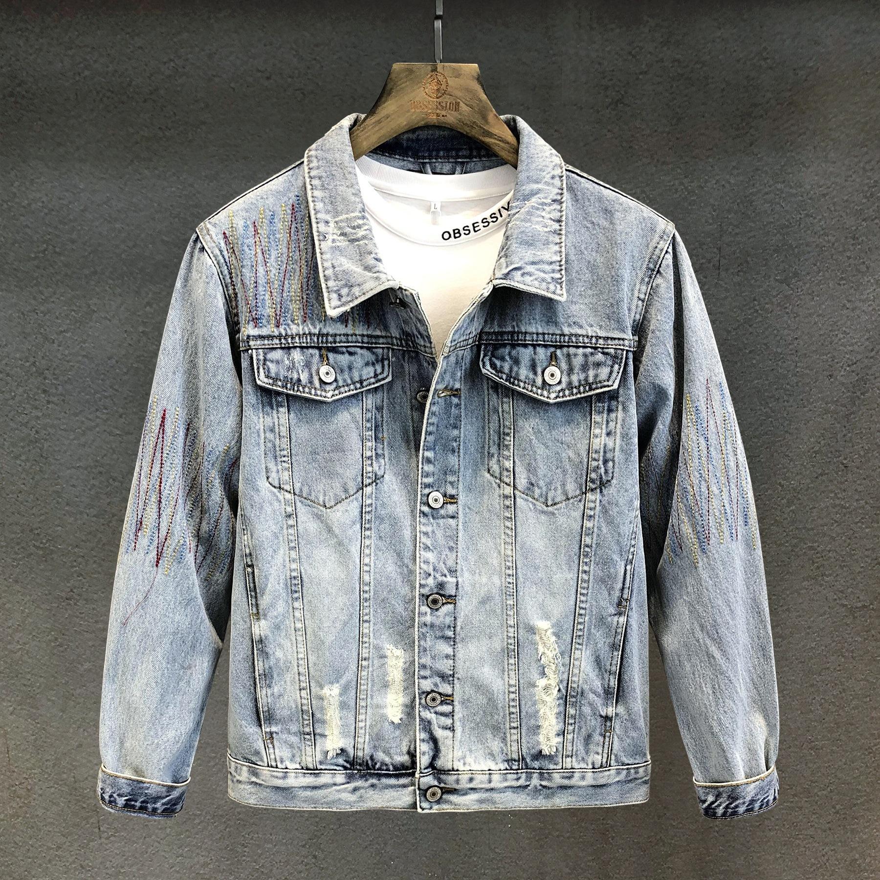 

Ретро Ностальгическое Выстиранное Трендовое Пальто Мужское Весенне-Осеннее Свободное Верхнее Повседневная Куртка 5XL