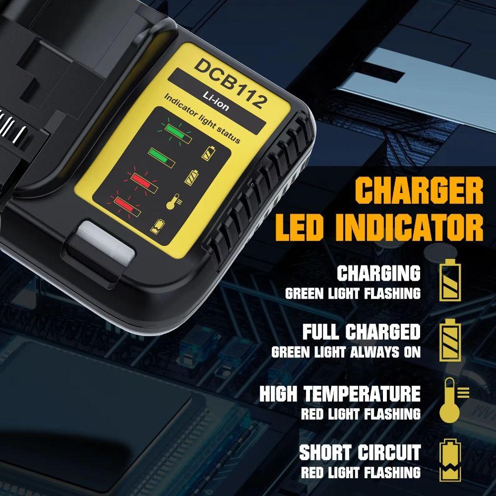 Safety Electric Tool Charger Replacement DCB112 Battery Charger Plug Lithium-Ion Battery