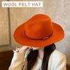 Classical Homburg Hat Cowboy Hats Gift for Boyfriend Top Hat Wide Brimmed
