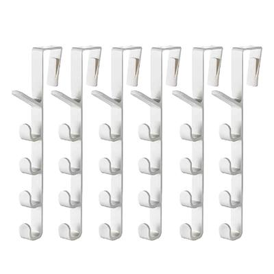 6 Stück Türhänger Haken Bohrfrei Mehrzweck Kratzschutz Über-Tür-Haken für Kleidung Handtuch Tasche