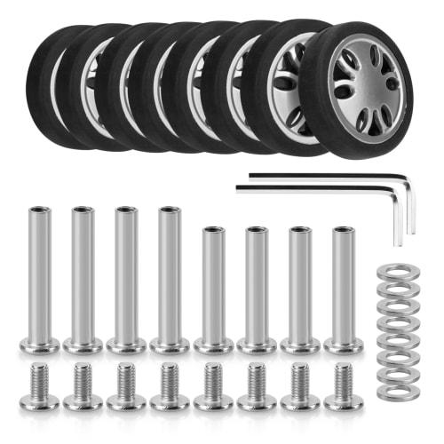 Suitcase Caster Replacement, Tire Replacement, Wheel Repair, Carry-on Bag Wheel Repair, Caster Replacement Kit, Replacement Suitcase Casters, 50mm/60m