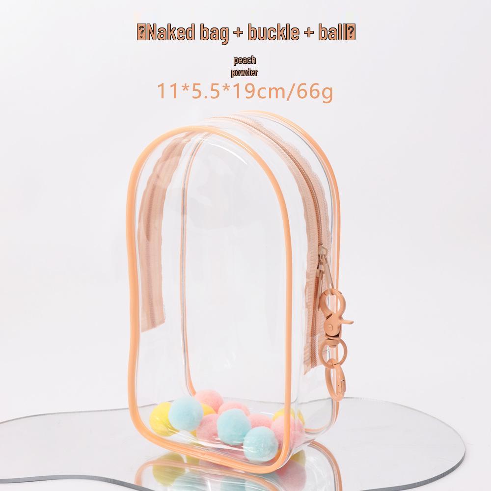 19cm Transparent Doll Stroller Bag - Fashionable, Waterproof PVC, Dustproof, Display Bag for Blind Box Dolls.