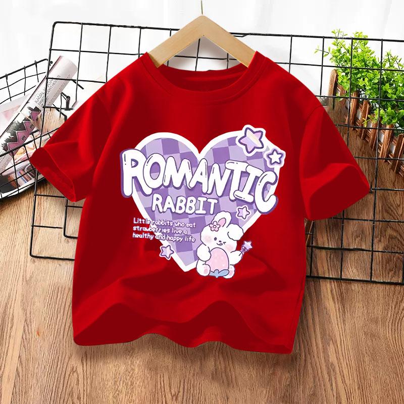 New and cute printed pattern children's short sleeved shirt