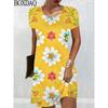 New Fashion Cute Kawaii Dresses Women Graffiti Print  Short Sleeve Loose Casual Mini Dress Plus Size Summer Clothing 8XL