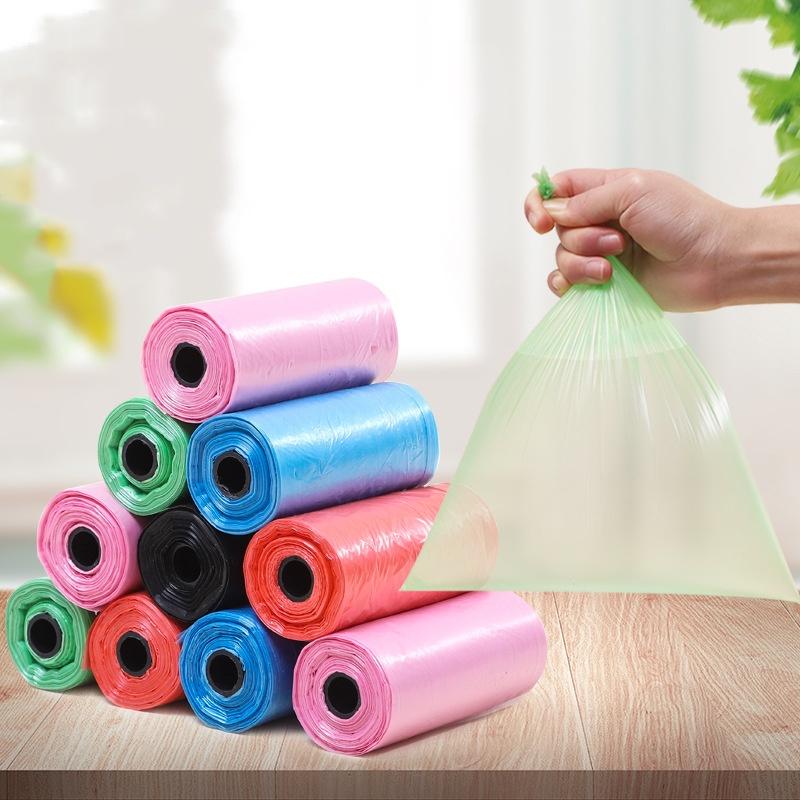 Wholesale Cross-border Recommended Solid Color Pet Waste Bags 20 Pack Clean Up Supplies For Cats And Dogs