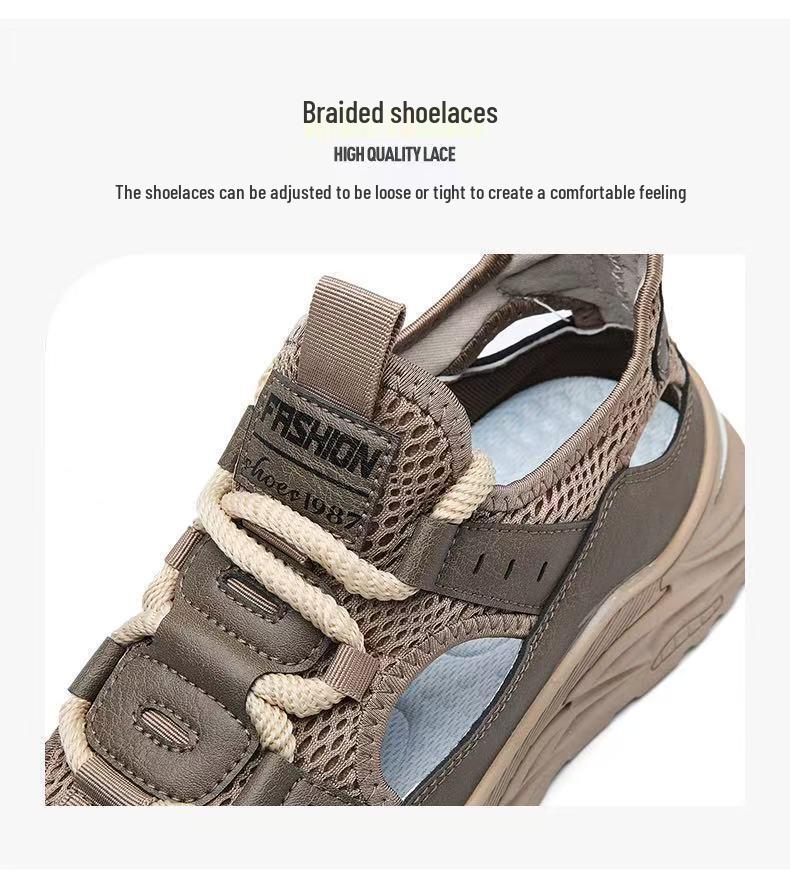 Men's Summer Closed-Toe Non-Slip Casual Sandals: Breathable, Wear-Resistant Beach & Water Shoes