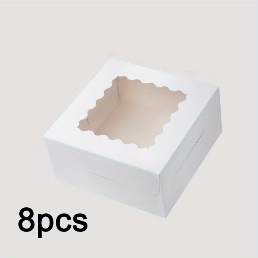 

8 шт. бумажная подарочная коробка с окошком, коробка для подарков на вечеринку, квадратные коробки для угощений, подарочная упаковка, упаковочная коробка для фестивалей, свадеб, дней рождения, юбилеев, вечеринок 8pcs белый
