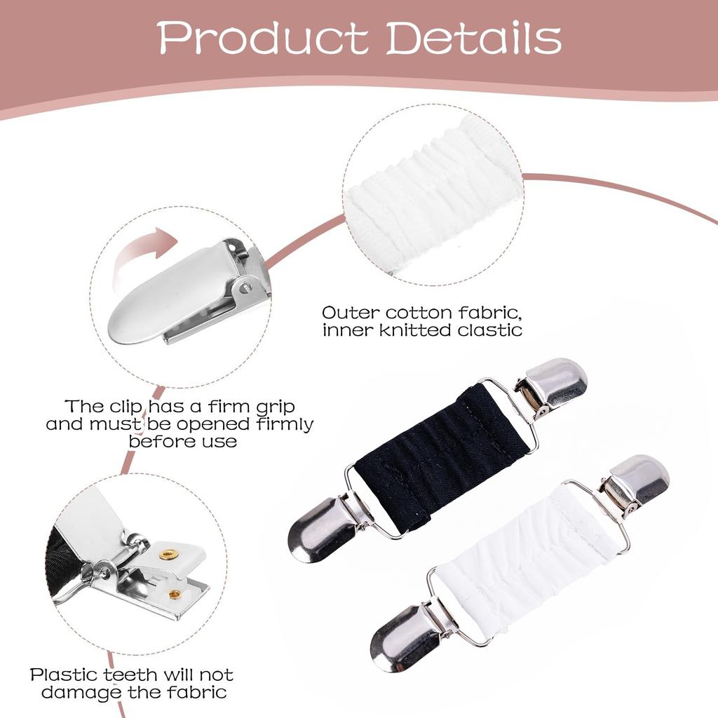 Adjustable Back Cinch Clips - Waist Cincher/Sweater/Shawl Clips for Women, Seamless Elastic Tightener