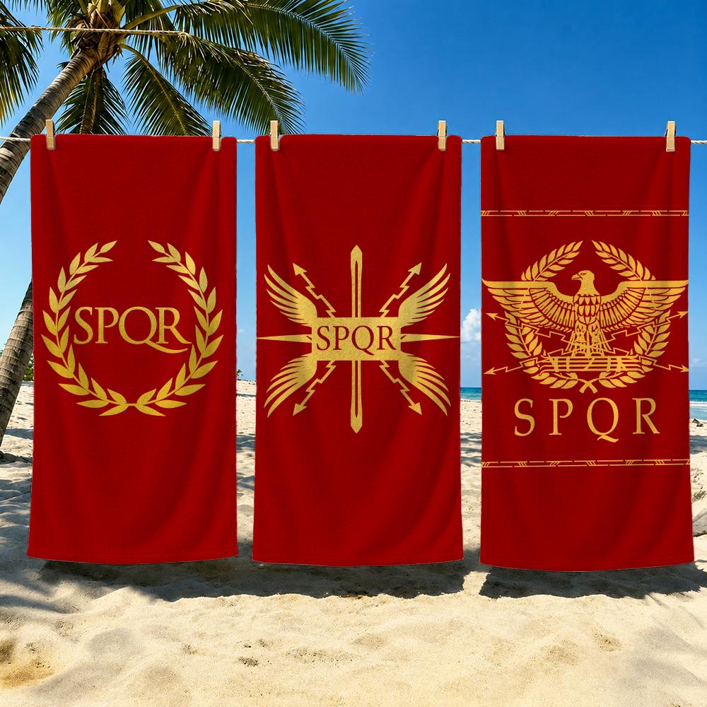 Gold Imperial Eagle Rome Towel Towel Soft Pool Gift For Travel Gym Shower Cool Camping Quick Dry Sports Large Beach Towel