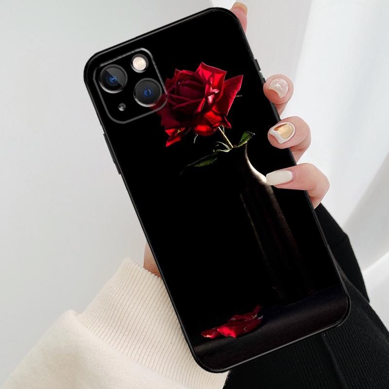 Beautiful Garden Red Roses Flowers Phone Case For iPhone 17 Pro Max 16 15 14 11 12 13 Pro Max mini 15 16 Plus 16e 17 Air Cover