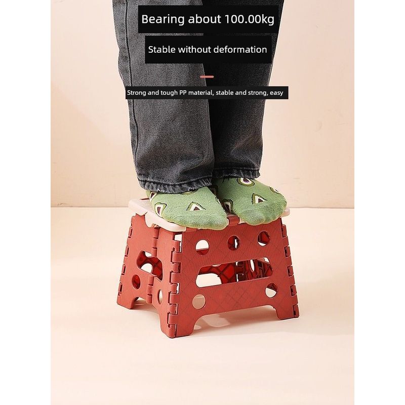 Thickened Folding Hand Stool High Quality Portable Folding Stool For Home Children's Stool Outdoor Low Stool Plastic Shoes Changing Small Bench