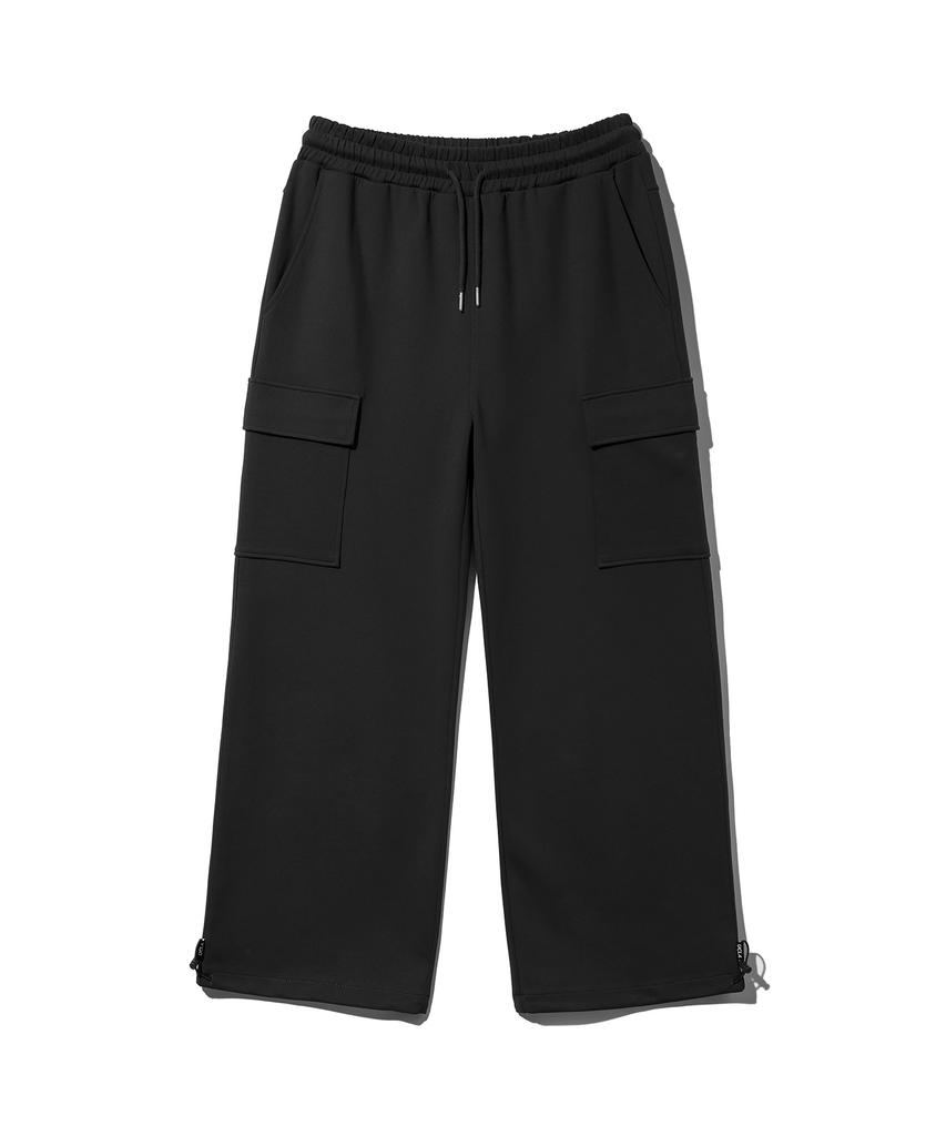 UCLA Unisex Semi-Wide Cargo All-Purpose Fit Full Elastic Waist Pants [Black](Ub9Lp71)