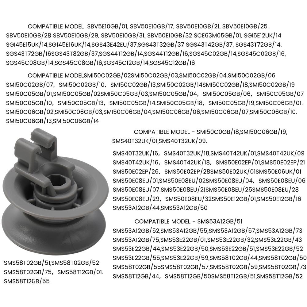 4 Basket Roll For Dishwasher Top Basket For Bosch For Siemens 611666 Spare Parts